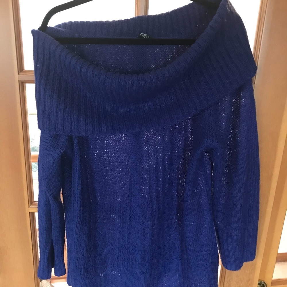 Torrid Blue Cowl Neck Sweater Sz 2